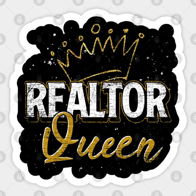 Home Retail Realtor Queen Women Real Estate Agent Sticker by ShirtsShirtsndmoreShirts